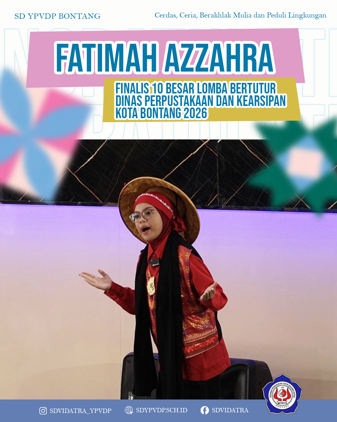 Fatimah Azzahra Lolos Finalis 10 Besar Lomba Bertutur Kota Bontang 2026