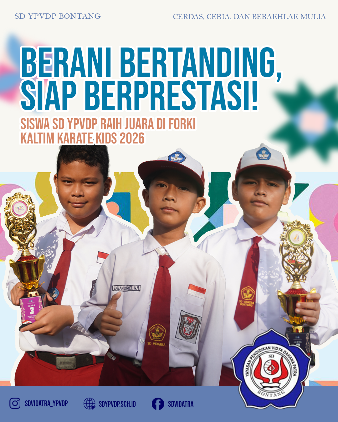 Prestasi Membanggakan Siswa SD YPVDP di Kejuaraan Karate Kids 2026