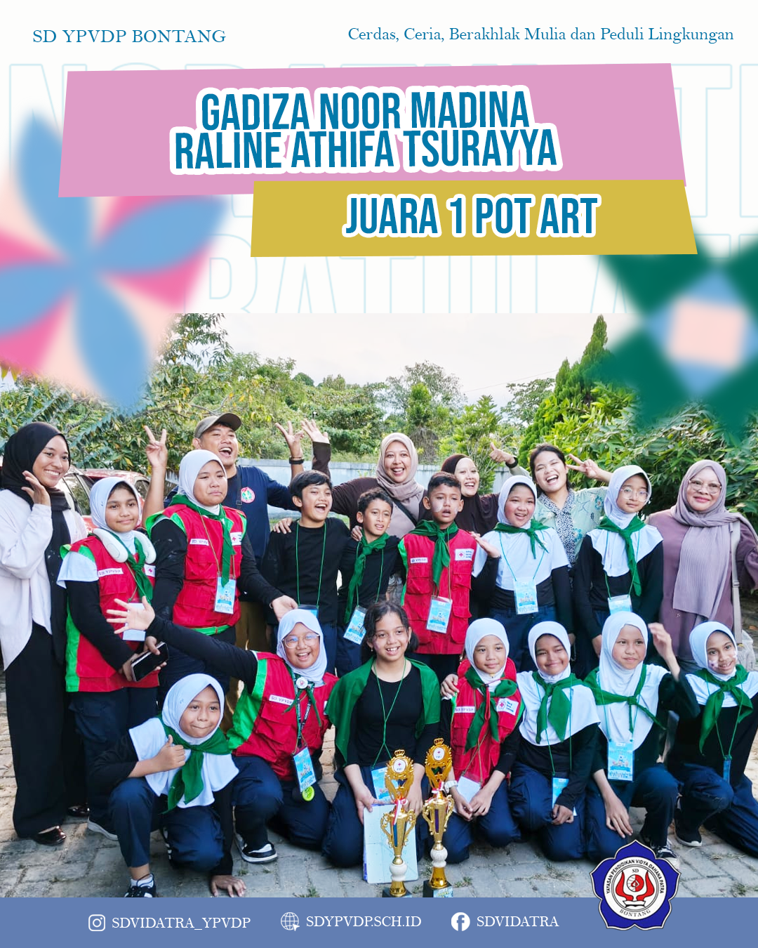 Prestasi PMR Mula SD YPVDP, Juara 1 Lomba Pot Art Temu Mula PMR 2026