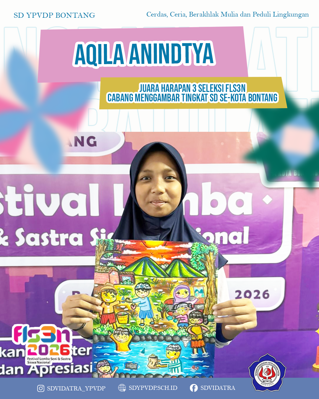 Siswa SD YPVDP Raih Juara Harapan 3 Cabang Menggambar di Seleksi FLS3N 2026